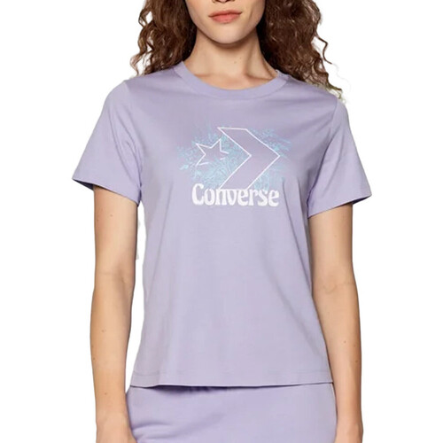 Kleidung Damen T-Shirts & Poloshirts Converse 10023219-A03 Violett