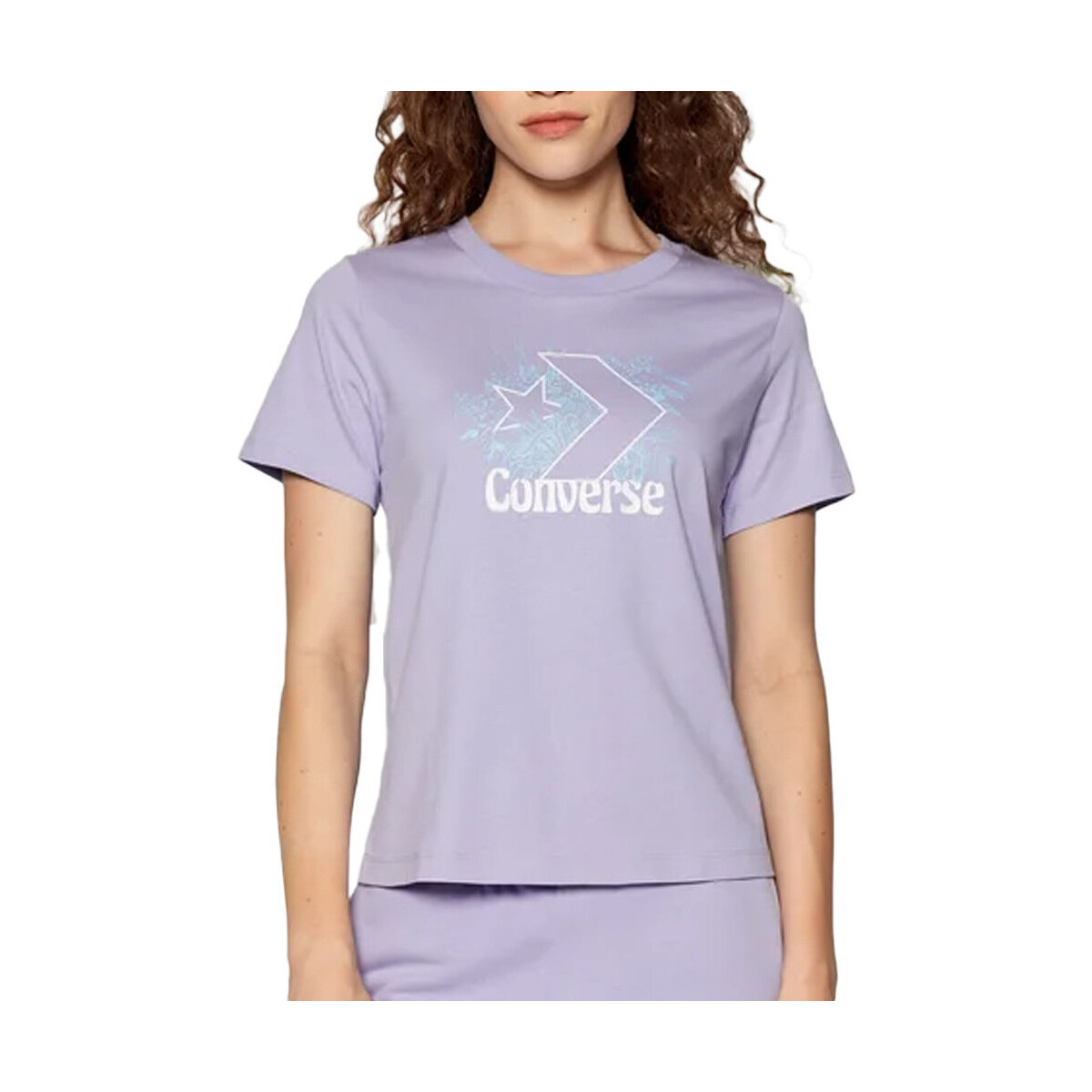 Kleidung Damen T-Shirts & Poloshirts Converse 10023219-A03 Violett