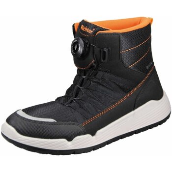 Schuhe Jungen Derby-Schuhe & Richelieu Richter Schnuerschuhe black-orange 6351-4191-9900 Schwarz