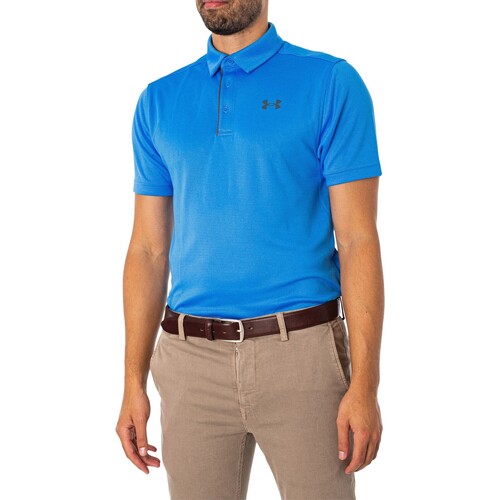 Kleidung Herren Polohemden Under Armour Golf-Tech-Poloshirt Blau