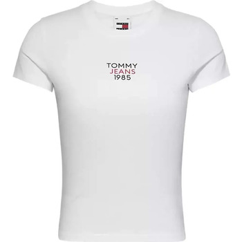 Kleidung Damen T-Shirts Tommy Jeans Slim Essential Weiss