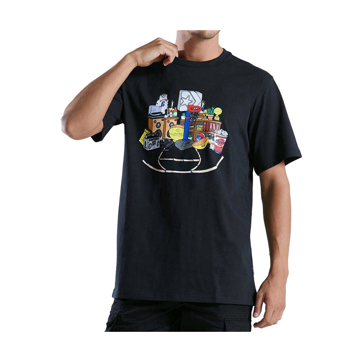 Kleidung Herren T-Shirts & Poloshirts Converse 10023259-A01 Schwarz