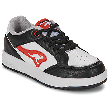 Schuhe Jungen Sneaker Low Kangaroos K-CP Dallas Weiss / Schwarz / Rot