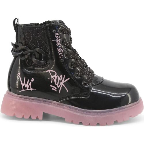 Schuhe Herren Stiefel Shone 5658-001 Black/Pink Schwarz