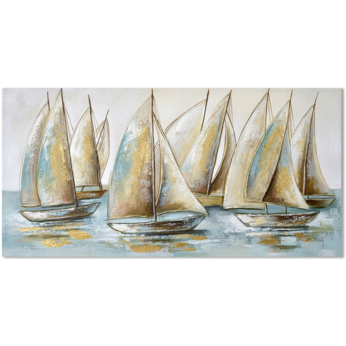 Home Gemälde / Leinwände Signes Grimalt Segelboote Silbern