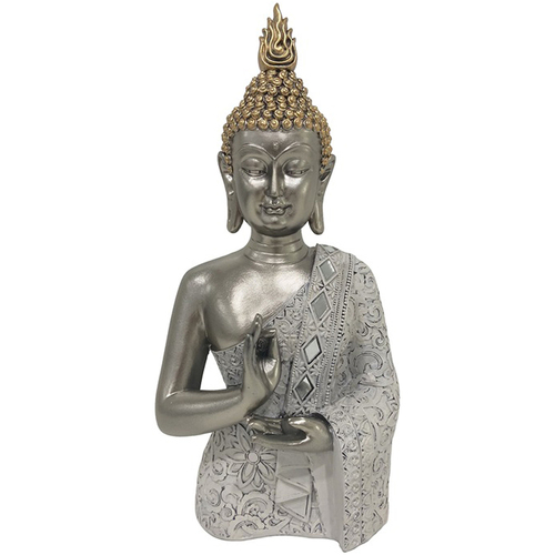 Home Statuetten und Figuren Signes Grimalt Buddha -Figur Silbern