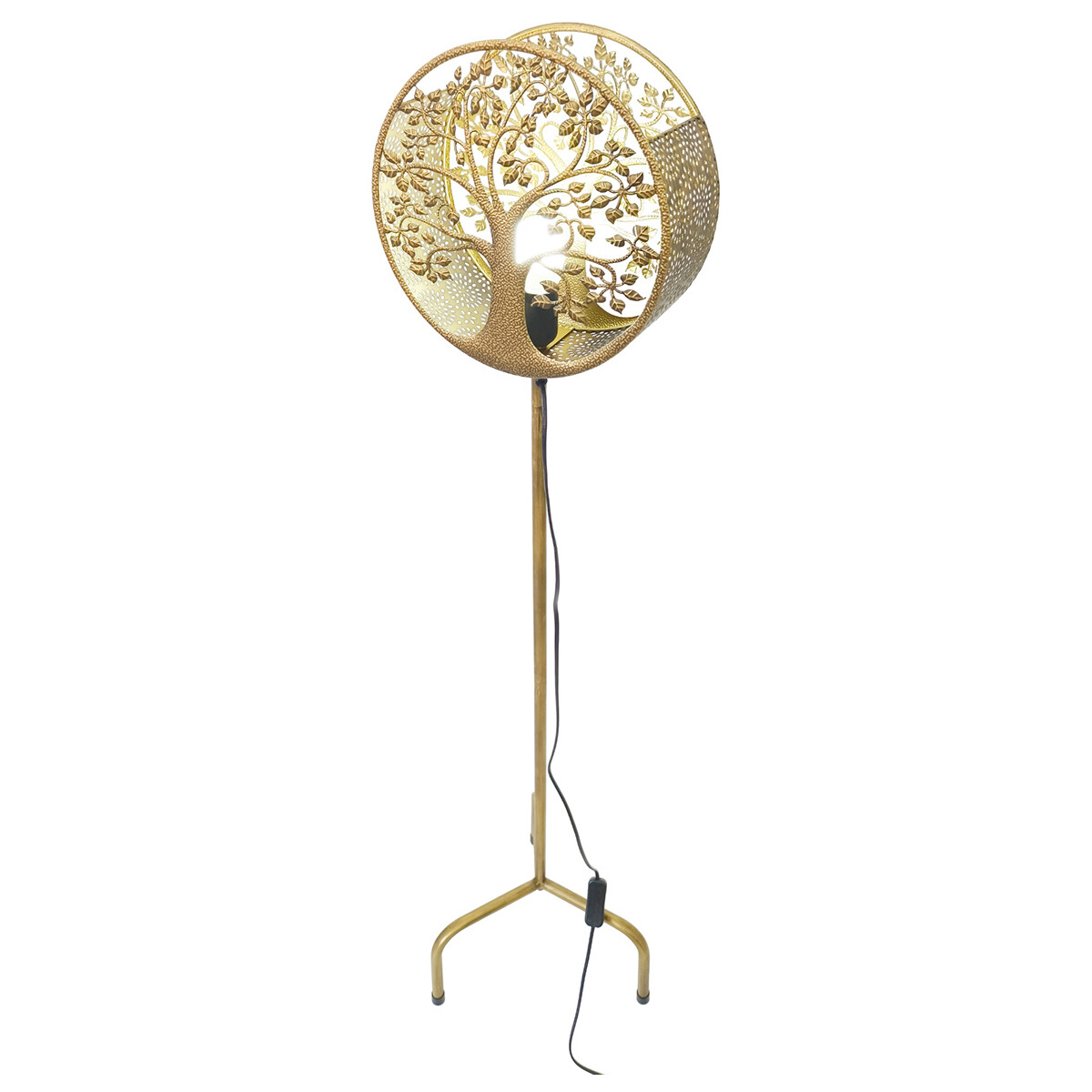 Home Stehlampen Signes Grimalt Lebensbaumlampe Gold