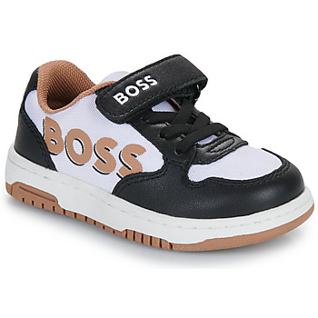 Schuhe Jungen Sneaker Low BOSS CASUAL J50875 Schwarz / Weiss / Camel