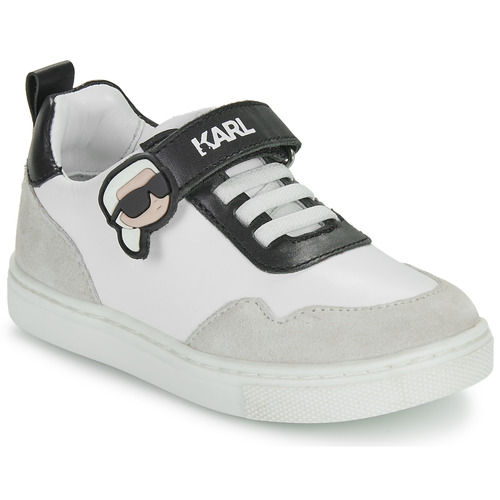 Schuhe Kinder Sneaker Low Karl Lagerfeld KARL'S VARSITY KLUB Weiss / Schwarz