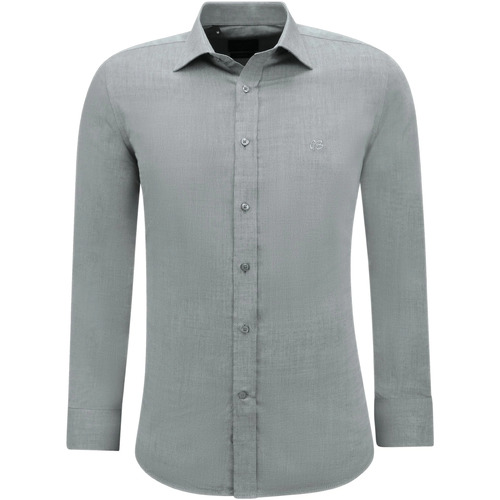 Kleidung Herren Langärmelige Hemden Gentile Bellini Oxford Bluse Langarm Einfarbig Grau