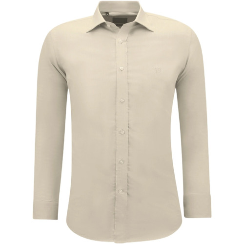 Kleidung Herren Langärmelige Hemden Gentile Bellini Trendy Oxford Bluse Erwachsene Slim Braun