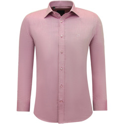 Kleidung Herren Langärmelige Hemden Gentile Bellini Business Oxford Hemd Für Slim Rosa