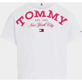 Kleidung Mädchen T-Shirts & Poloshirts Tommy Hilfiger KG0KG07637-WHITE Weiss