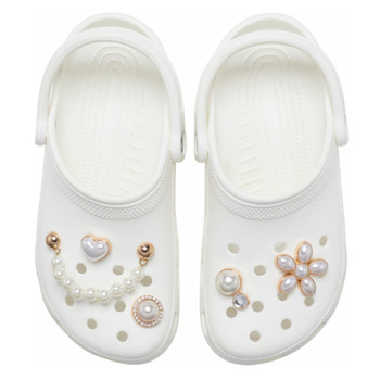 Crocs Dainty Pearl Jewelry 5 Pack Weiss / Gold