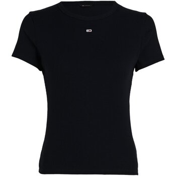 Kleidung Damen T-Shirts & Poloshirts Tommy Jeans DW0DW17383 Schwarz