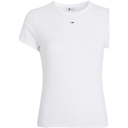 Kleidung Damen T-Shirts & Poloshirts Tommy Jeans DW0DW17383 Weiss