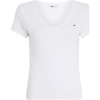 Kleidung Damen T-Shirts & Poloshirts Tommy Jeans DW0DW17385 Weiss