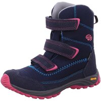 Schuhe Mädchen Stiefel Brütting Winterstiefel marine/pink/türkis 721049 Arendal V Blau