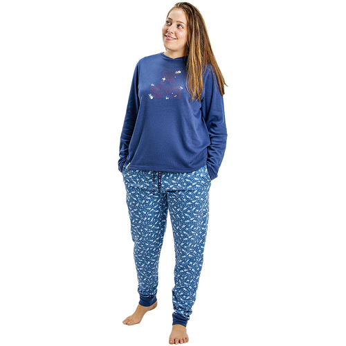 Kleidung Damen Pyjamas/ Nachthemden Munich MUDP0200 Blau
