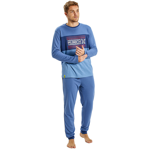 Kleidung Herren Pyjamas/ Nachthemden Munich MUDP0252 Blau