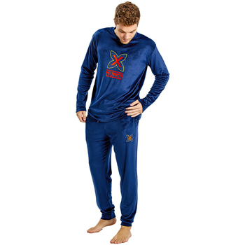 Kleidung Herren Pyjamas/ Nachthemden Munich MUDP0450 Blau