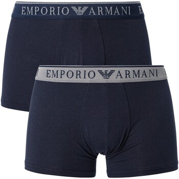 Unterwäsche Herren Boxershorts Emporio Armani 2 Pack Trunks Blau