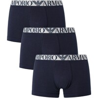 Unterwäsche Herren Boxershorts Emporio Armani 3er-Pack Unterhosen aus Bio-Baumwolle Blau
