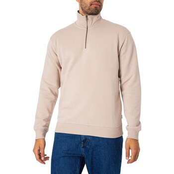 Kleidung Herren Sweatshirts Jack & Jones Bradley-Sweatshirt mit halbem Reißverschluss Beige