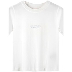 Kleidung Damen T-Shirts & Poloshirts Ko Samui Tailors Gallery T-Shirt mit normaler Passform und geripptem Kragen Weiss