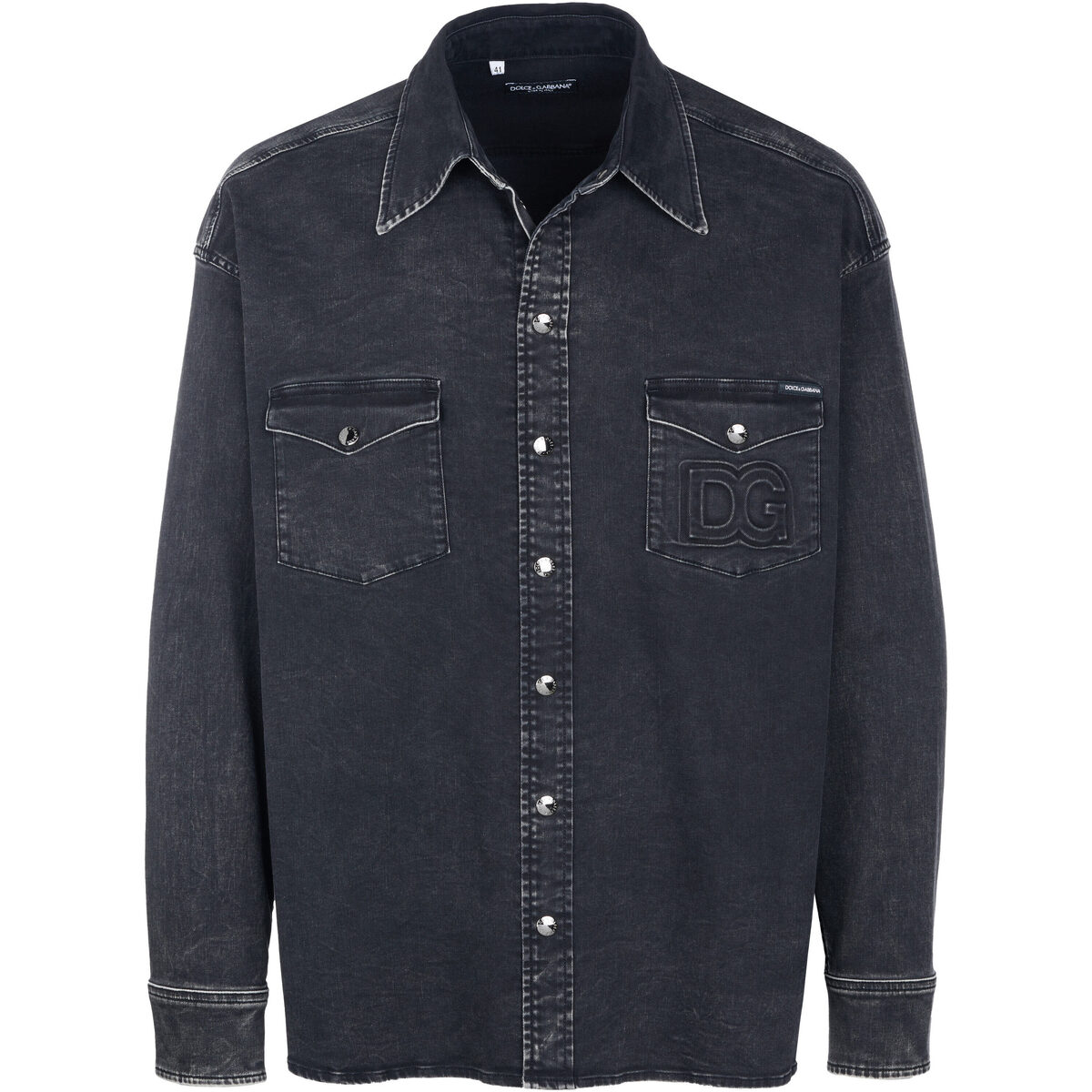 Kleidung Herren Langärmelige Hemden D&G G5IH1Z G8DL1 Schwarz