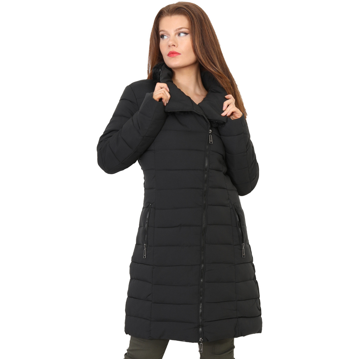 Kleidung Damen Mäntel La Modeuse 69189_P161282 Schwarz