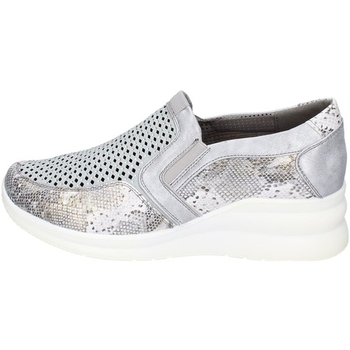 Schuhe Damen Slipper Moda Confort EY352 Silbern