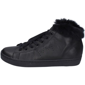 Schuhe Damen Sneaker Leather Crown EY388 Schwarz