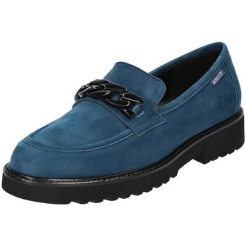 Schuhe Damen Slipper Mephisto Slipper SALKA VELCALF PREMIUM 1220L PEACOK BLUE Blau