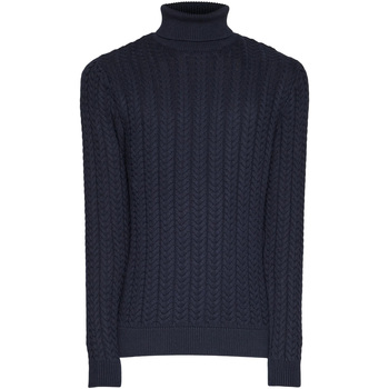Kleidung Herren Sweatshirts Selected Slhbrai Ls Knit Cable Roll Neck W Blau