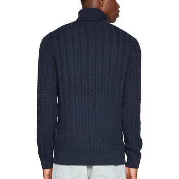 Selected Slhbrai Ls Knit Cable Roll Neck W Blau