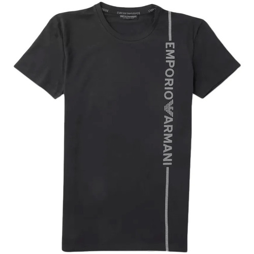 Kleidung Herren T-Shirts Emporio Armani logo imprimé Schwarz