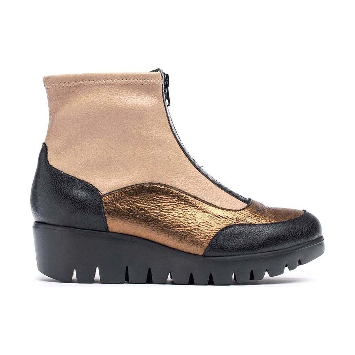Schuhe Damen Low Boots Wonders STIEFEL C33302 Braun