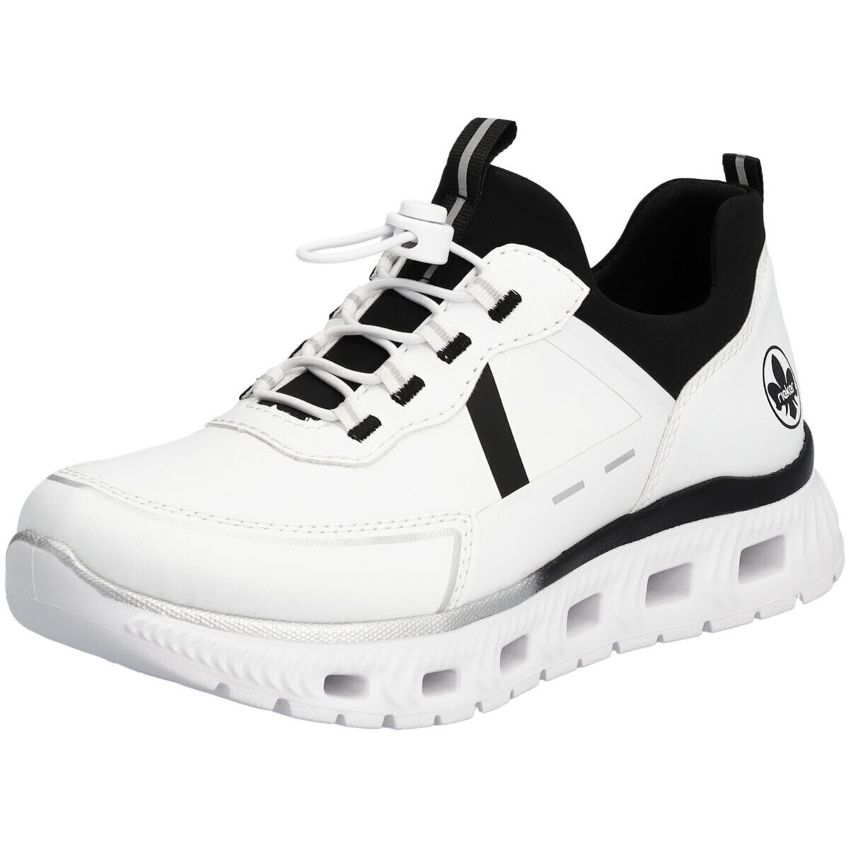 Schuhe Damen Slipper Rieker Slipper FSK Halbschuhe M6062-80 Weiss