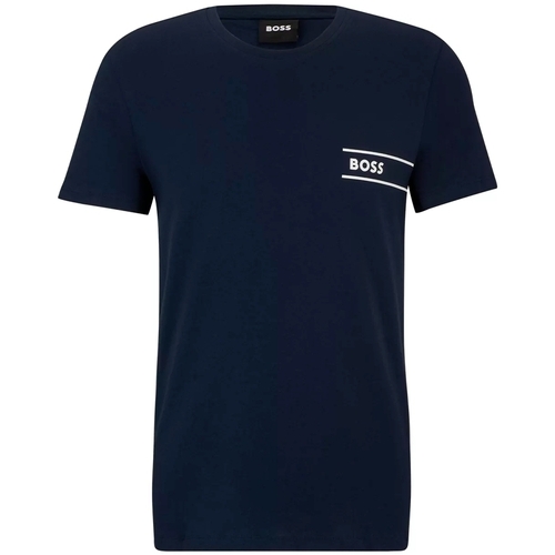 Kleidung Herren T-Shirts BOSS RN logo Blau