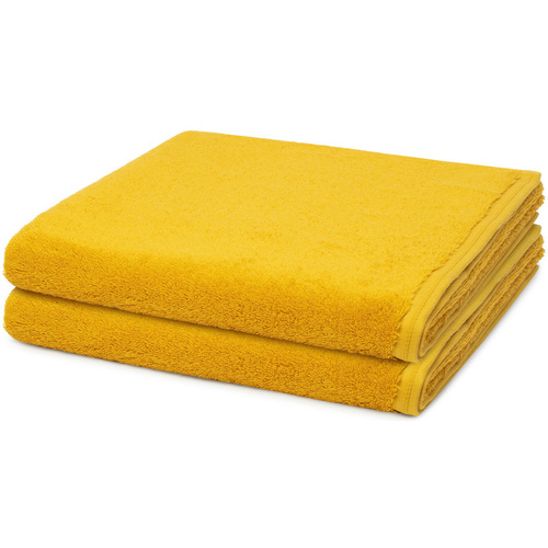 Home Handtuch und Waschlappen Vossen 2er Pack Vegan Life Gelb