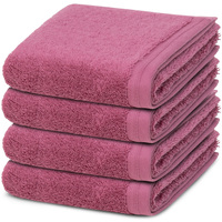 Home Handtuch und Waschlappen Vossen 4er Pack Vegan Life Rosa