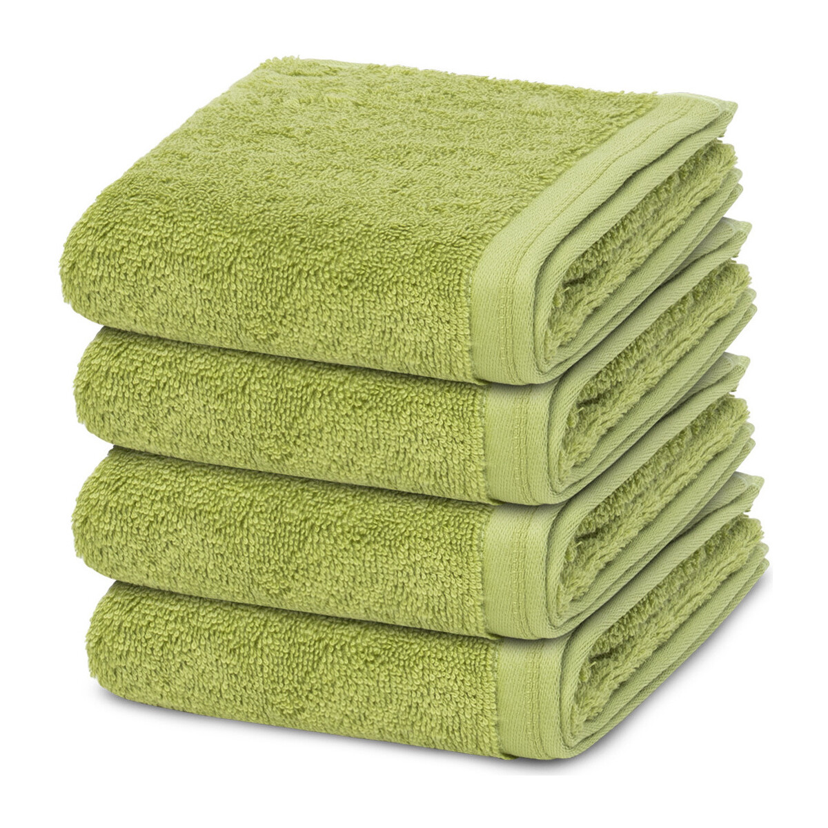Home Handtuch und Waschlappen Vossen 4er Pack Vegan Life Grün