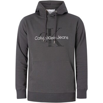 Kleidung Herren Sweatshirts Calvin Klein Jeans Saisonaler Monologo-Pullover-Hoodie Grau