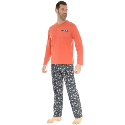 Kleidung Herren Pyjamas/ Nachthemden Christian Cane DONATIEN Orange