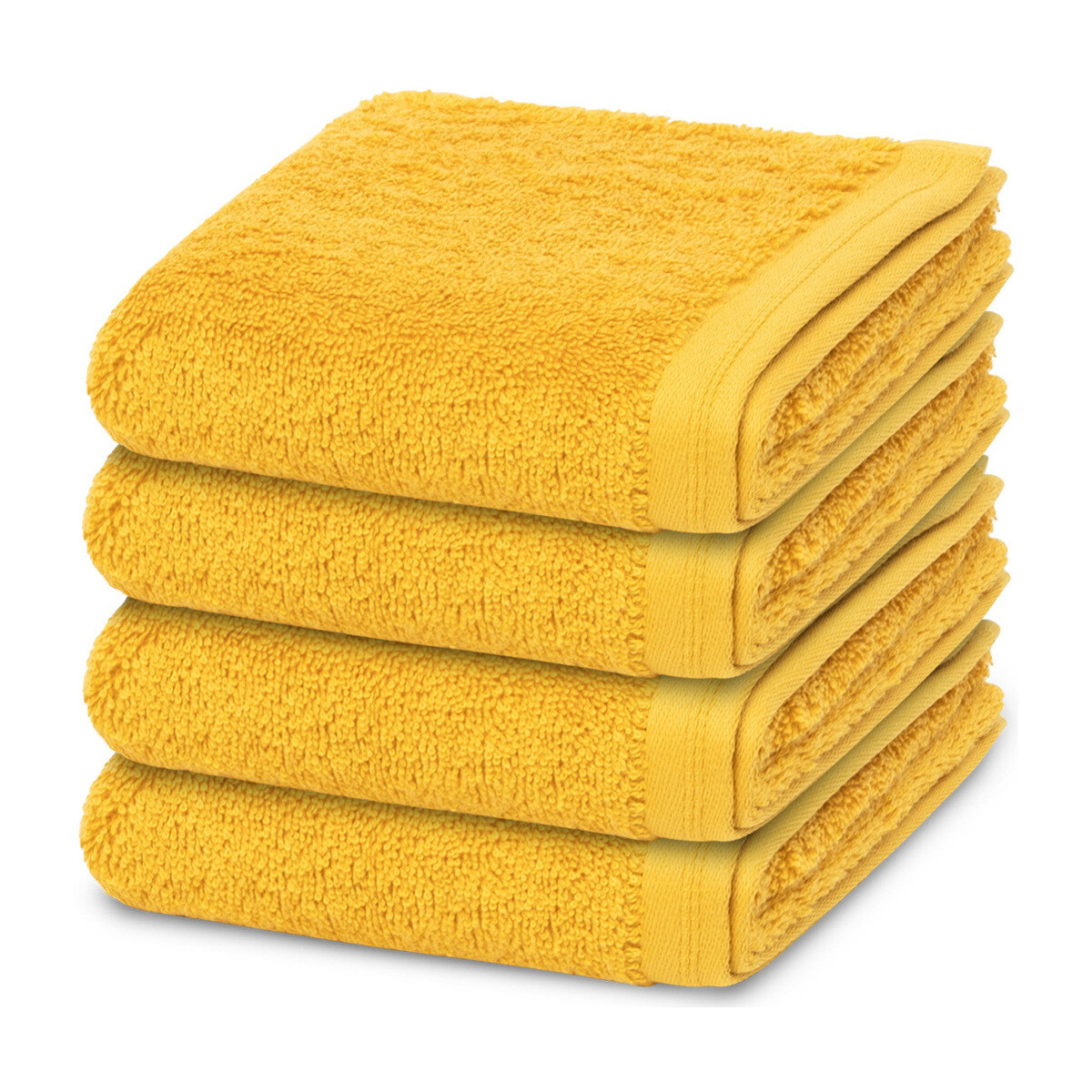 Home Handtuch und Waschlappen Vossen 4er Pack Vegan Life Gelb