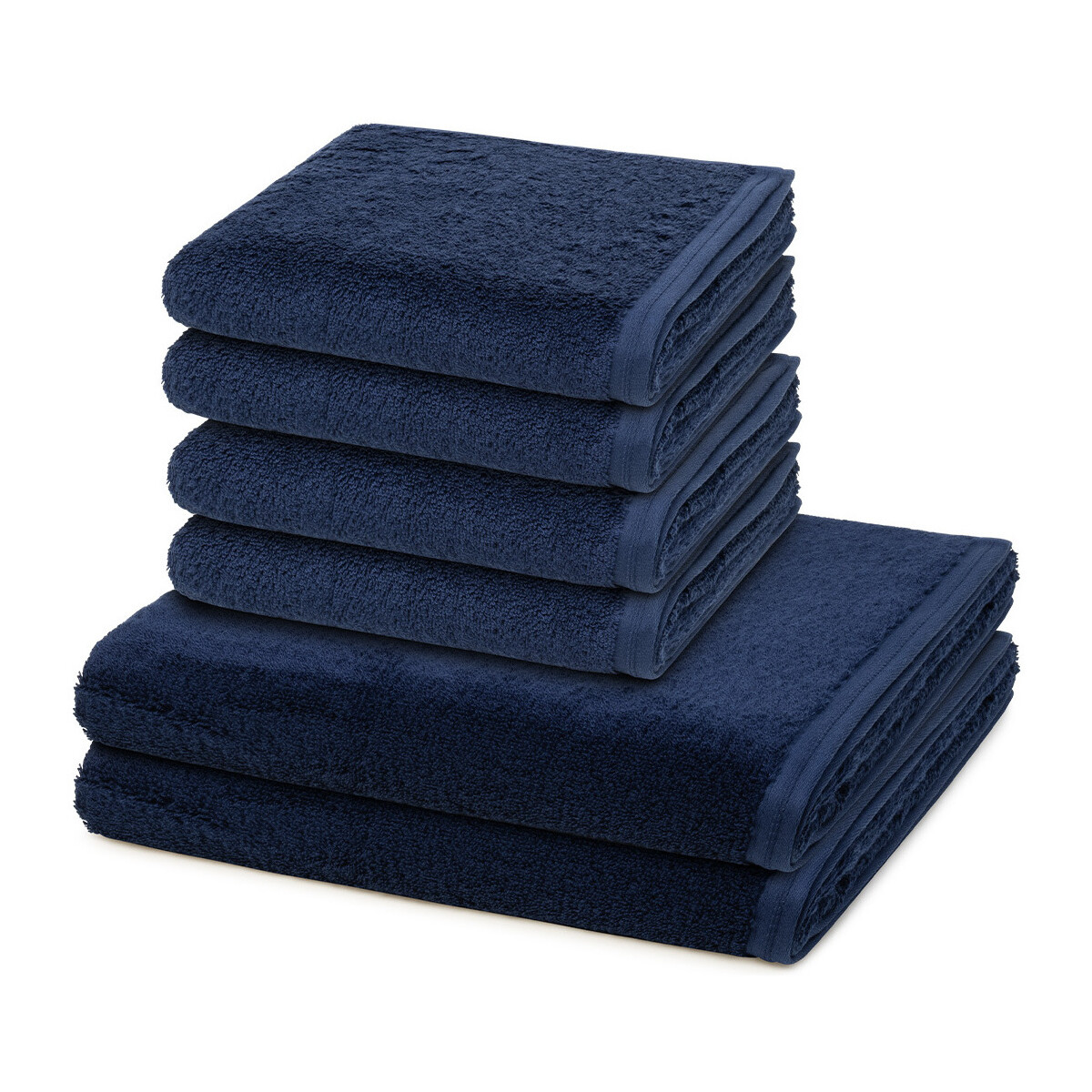 Home Handtuch und Waschlappen Vossen 6er Pack Vegan Life Blau