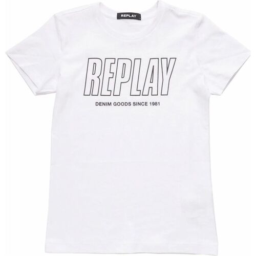 Kleidung Jungen T-Shirts & Poloshirts Replay SB7308.020.2660-001 Weiss