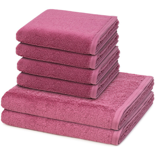 Home Handtuch und Waschlappen Vossen 6er Pack Vegan Life Rosa