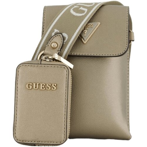 Taschen Damen Handtasche Guess Mode Accessoires LATONA FLAP CHIT CHAT HWBG9211810 PEW Braun
